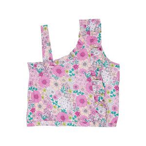 shade critters Girls One Shoulder Top Mod Floral Pink Size 14